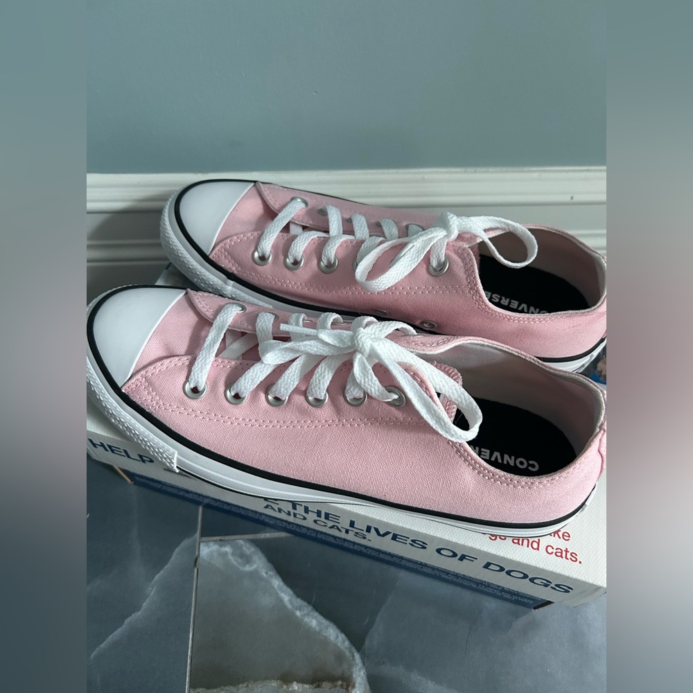 Converse Pink and White Chuck Taylor Sneakers